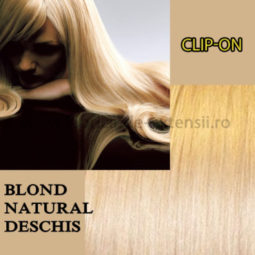 Clip-on Ondulat Blond Natural Deschis Clip-on Ondulat Blond Natural Deschis