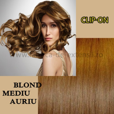 Clip-on Blond Mediu Auriu