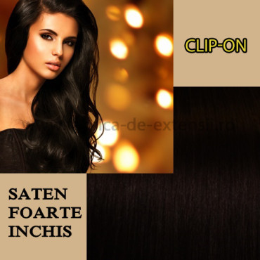 Clip-On Saten Foarte Inchis Clip-On Saten Foarte Inchis