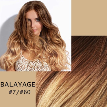 Cozi de par sintetice  Balayage #7/#60