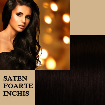 Cozi de Par Deluxe Saten Foarte Inchis