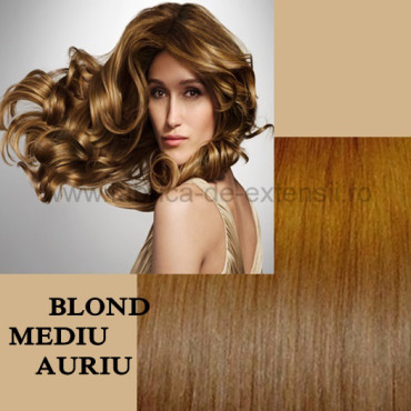 Set Easy Clip-On Deluxe Blond Mediu Auriu