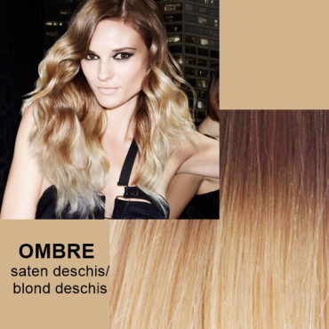 Set Easy Clip-On Deluxe OMBRE Saten Deschis / Blond Deschis Set Easy Clip-On Deluxe OMBRE Saten Deschis / Blond Deschis
