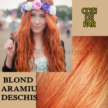 Cozi De Par Cu Dubla Intrebuintare Blond Aramiu Deschis