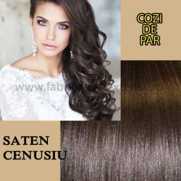 Cozi de Par cu Dubla Intrebuintare Saten Natural Cenusiu Cozi de Par cu Dubla Intrebuintare Saten Natural Cenusiu