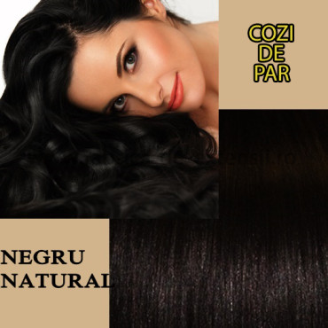 Cozi de Par Sintetice Negru Natural