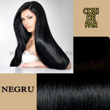 Cozi de Par Sintetice Negru Intens