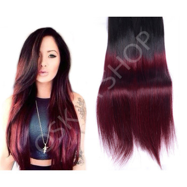Mini Set Clip-On Ombre #1B Burgundy Mini Set Clip-On Ombre #1B Burgundy