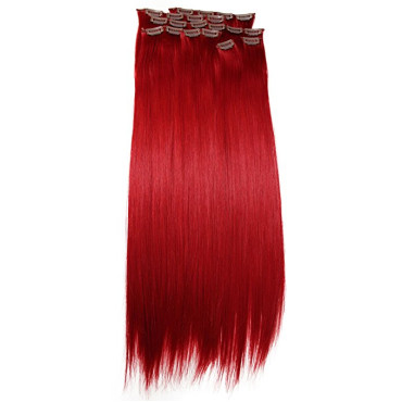 Clip-On Drept Sintetic Red Clip-On Drept Sintetic Red