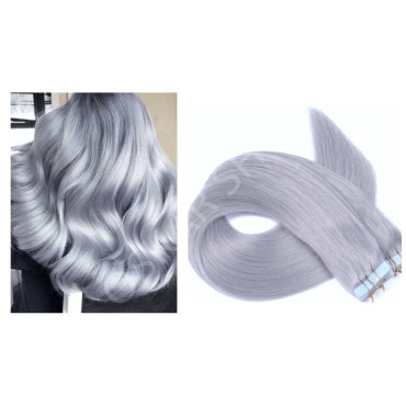 Extensii Tape IN White Platinum Arctic Grey