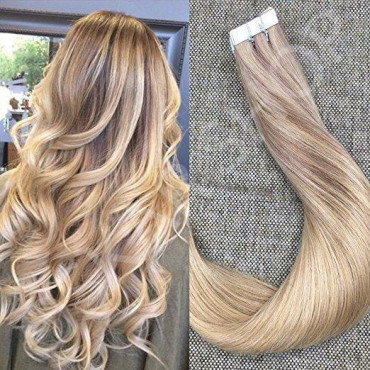 Extensii Tape IN White Platinum Balayage #7 #24 Extensii Tape IN White Platinum Balayage #7 #24