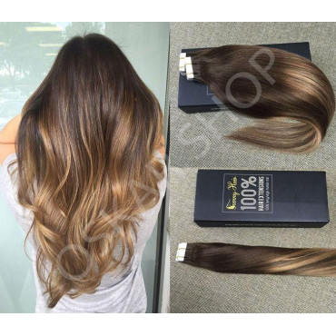 Extensii Tape IN White Platinum Ombre #2 #8N Extensii Tape IN White Platinum Ombre #2 #8N