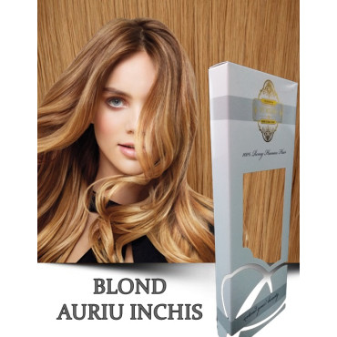 White Platinum Blond Auriu Inchis
