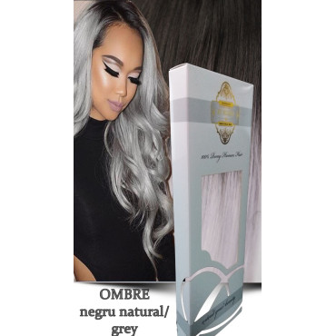 White Platinum Ombre Negru Natural Grey White Platinum Ombre Negru Natural Grey